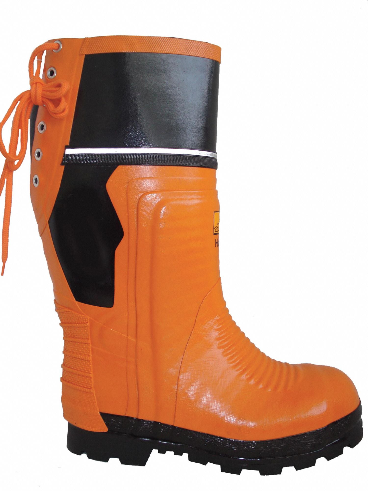 CLC Yellow & Black Size 10 Fabric Lined Over The Shoe Slush Rubber Boot R20010 
