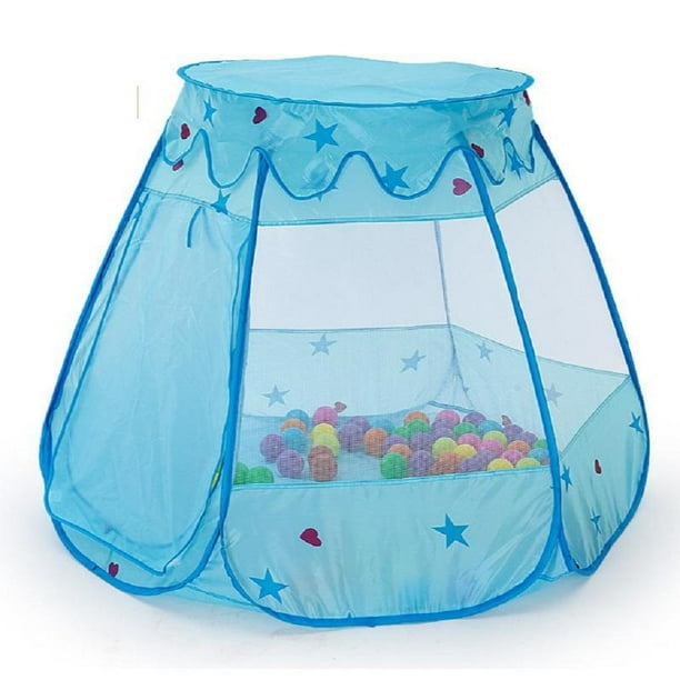 Tiendas de campaña para niños, creativas y divertidas, con castillo emergente, para jardín y césped, juguete de regalo Azul