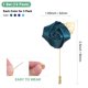 thumbnail image 3 of Uxcell 1-Conjunto de Pins de Flor para Hombres, Pin de Boutonnieres de Rosa Set Azul, 3 of 7