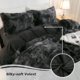 thumbnail image 3 of Conjunto de Ropa de Cama annadaif Full Plush Shaggy Tie Dye Negro, 3 of 6