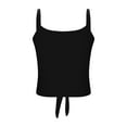 thumbnail image 6 of AherBiu Plus Size Tank Tops for Women Summer Going out Tops Button Square Neck Low Cut Knot-Tie Camisole Shirt, 6 of 7