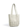 thumbnail image 5 of Genuine Cowhide Women Tote Bag, Woven Bucket Shoulder Bag, Removable Inner Pouch, 5 of 8