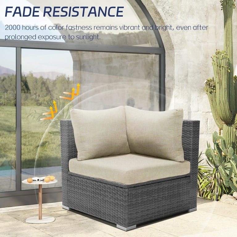NICESOUL Outdoor Slipcover Set - 27x27 Inch, Beige Cushion