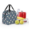 thumbnail image 4 of KLL Cute Rabbit Floral Print Insulated Lunch Bag Women, Reusable Cute Tote Lunch Box for Adult & Men, Leakproof Cooler Lunch Bags for Work Office Travel Picnic, 4 of 5