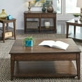 thumbnail image 2 of Lake House Dark Brown Tiered Table, 2 of 5