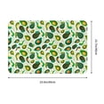thumbnail image 3 of Xecao Green Avocado (2) print Flannel Mat: Non-slip, 16x24in. Ideal for kitchen, bedroom, bath & living room., 3 of 9