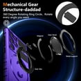 thumbnail image 3 of Phone Case for Samsung S22 Ultra Case with Ring Magnetic Fits Wireless Charger, 2 in 1 Soft TPU and Hard PC Cover Samsung Galaxy S22 Ultra Case Shockproof Rugged Black (Purple), 3 of 16