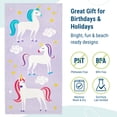 thumbnail image 4 of Wildkin Kids 100% Cotton Beach Towel for Boys and Girls (Unicorn Purple), 4 of 7