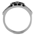 thumbnail image 3 of Luxe Jewelry Designs Men's Stainless Steel Cross Design Ring with Black Jet Epoxy - Size 10 (Pack of, 3 of 4