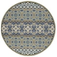 thumbnail image 2 of Safavieh Veranda Moriah Geometric Indoor/Outdoor Area Rug, Green/Blue, 8' x 8' Round, 2 of 9