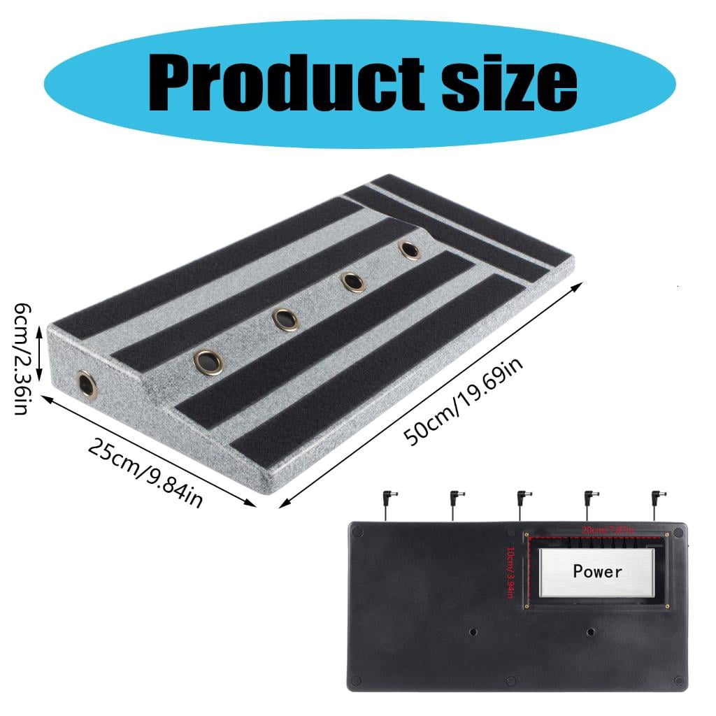 Yihuala Guitar Effect Pedal Accessories Guitar Pedal Panel Guitar Effects Pedal Board Guitar Pedalboard Case with Sticking Tape