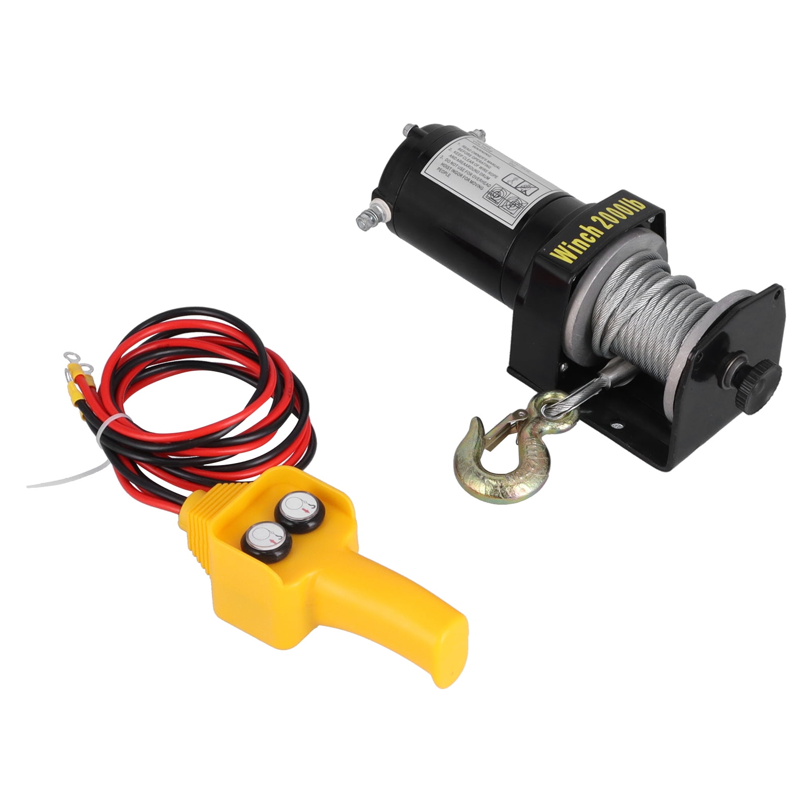 Ymiko 2000LB Electric Winch,12V 2000LB Electric Winch Vehicle Traction
