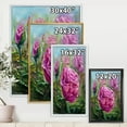 thumbnail image 4 of Designart 'Abstract Pink Peonies' Traditional Framed Canvas Wall Art Print, 4 of 5