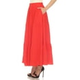 thumbnail image 2 of White Mark Women's High Waist Pleated Maxi Skirt, 2 of 6