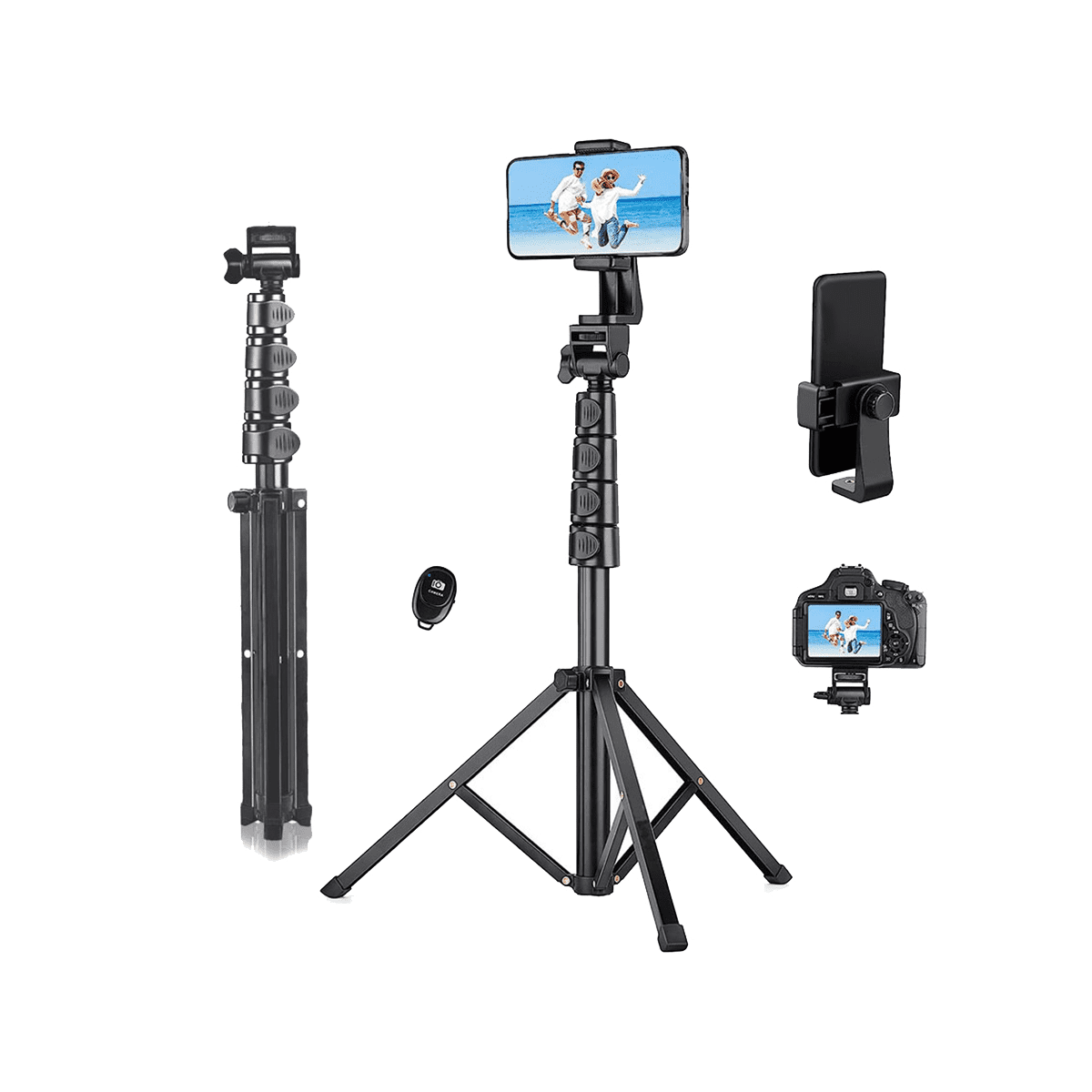 Selfie Stick Phone Tripod&Monopod, 70Inch Cellphone Tripod Stand for Smart Phone Recording/Photography/Make Up