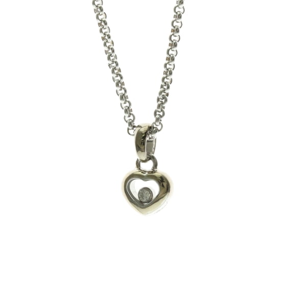 Pre-Owned Chopard Happy Diamond Necklace 79/4854 White Gold (18K) Diamond Men,Women Fashion...