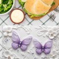 thumbnail image 3 of Joocar Butterfly And Flowers Embossed Design Linen Table Mats Set Of 4 For Home Kitchen Table Decor 12x18 inch, 3 of 5