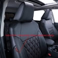 thumbnail image 6 of coverdream Custom Fit Corolla Cross Seat Covers for Toyota Corolla Cross XLE 2022-2026(Non-Hybrid) - Breathable Leatherette Auto Seat Covers(Black with Red Line,Full Set), 6 of 6