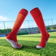 thumbnail image 2 of Kids Soccer Socks Striped Knee High Tube Socks Football Uniform Sports Socks for Boys Girls, 2 of 4