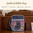 thumbnail image 6 of Xoenoiee Galaxy Cat Daisy Flower Print Quilted Bible Cover Carrying Book Case for Women Men Lightweight Bible Bag Bible Protective with Handle and Zippered Pocket, 6 of 7