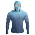 thumbnail image 2 of Trgacdwlo S-4XL Gradient Mens UPF 50+ Sun Protection Hoodie Raglan Long Sleeve Thumb Hole Mens Rash Guard with Face Mask Fishing Shirt Men, 2 of 10