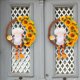 thumbnail image 5 of Spring Bee Festival Sunflower Long Legs Chef Doll Wreath Cute Doll Simulation Flower Decoration, 5 of 6