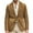 Khaki, variant on Men's Casual Suede Blazer, Slim-Fit Single-Breasted Winter Jacket, Dark Green, L
