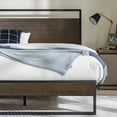 thumbnail image 2 of Zinus Suzanne 44" Bamboo and Metal Platform Bed Frame with Headboard, Grey Wash, Twin, 2 of 12