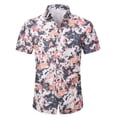 thumbnail image 1 of Qiopertar Liquidation à Moins de 5$ Chemise Décontractée Hawaïenne à Col Rabattu Imprimé Manches Courtes Boutonnée en Solde, 1 of 5