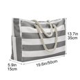 thumbnail image 3 of Luckky Oversized Bohemian Striped Canvas Beach Tote Bohemia Bag for Women & Girls,Waterproof Sandproof Swim Pool Bag with Zipper Closure and Wet Pocket,Portable Travel Handbag, 3 of 7