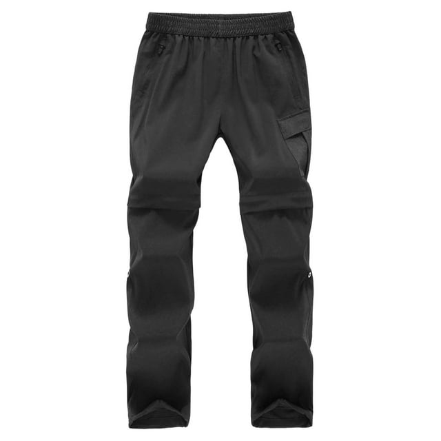 Pantalons de Randonnée pour Enfants, Imperméables et Coupe-Vent pour Garçons et Filles, Pantalons Longs Convertibles et Détachables, Séchage Rapide, Légers pour Voyage, Randonnée, Camping, École, Printemps Automne Hiver