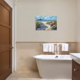 thumbnail image 2 of ZHONGYUTONG Beach Canvas Wall Art for Bathroom Seaside Bicycle Pictures Seascape Scene Painting Ocean Artwork for Coastal Themed Decor Framed (12.00" x 18.00"), 2 of 5