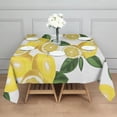 thumbnail image 3 of Yellow Lemon Fruit Slices White Pattern Square Tablecloth,Waterproof Square Table Cover,Wipeable Spillproof Washable Table Cover for Home Kitchen Party Decor 60"x60"(152x152cm), 3 of 6
