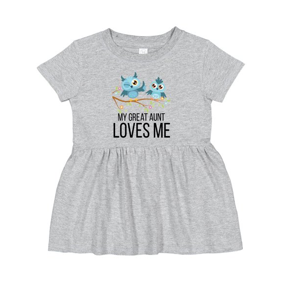 Inktastic Owls My Great Aunt Loves Me Girls Baby Dress