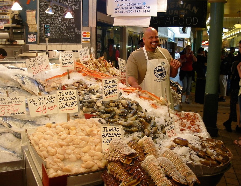 Store Fish Market Display Seafood Fresh Shop20 Inch By 30