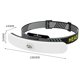 thumbnail image 1 of Lámpara Linterna frontal COB de 800 lm, 6 velocidades, resistente al agua, con sensor USB, herramienta para linterna de cabeza LED (A) Likrtyny Para estrenar, 1 of 3