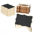 thumbnail image 3 of Wood Mini Chalkboard,2 Set Wood Mini Place Cards Chalkboard Mini Wooden Blackboard Exquisite Design, 3 of 12