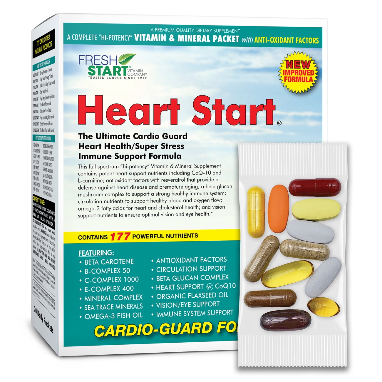 Heart Start Daily Multivitamin Pack for Heart & Immune Health, 30