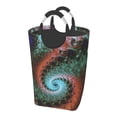 thumbnail image 1 of DouZhe Panier à Linge Rectangulaire 50L, Imprimés Vortex Colorés Fractal Imperméable Pliable avec Poignées en Aluminium, 1 of 6
