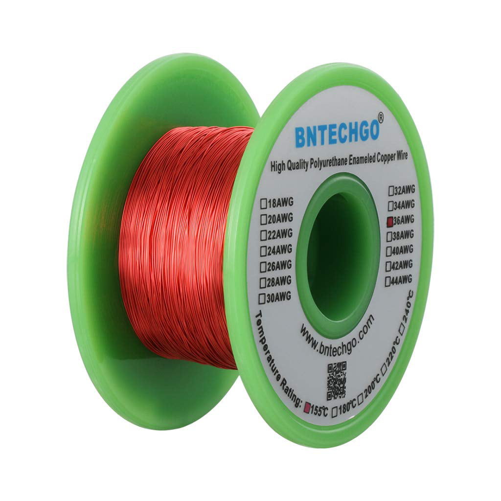 Magnet Wire 36 Gauge AWG Enameled Copper 1550 Feet Coil Winding 155C Green 