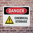 thumbnail image 4 of (2 Pack) Chemical Storage OSHA Danger Sign 10 Inch X 7 Inch Indoor / Outdoor Rust-Free Aluminum Metal Signs for Workplace, Workshop, and Construction Site, Made in the USA, 4 of 8