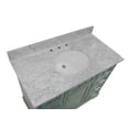 thumbnail image 4 of Aria 42" Bathroom Vanity with Sage Green Cabinet and Carrara Marble Top, 4 of 6