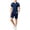 Dark Blue, variant on Children's Solid Color Football Suit Set For Campus Sports Games Performance Matches Training Uniforms And Jerseys For Kids