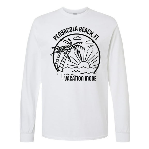 Inktastic Summer Vacation Mode Pensacola Beach Florida Long Sleeve T-Shirt