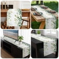 thumbnail image 6 of Eucalyptus Table Runner 36 Inches Long, Sage Green Brown Leaf Boho Minimalist White Kitchen Coffee Dining Table Decoration for Home Party Birthday Wedding Home Decor 13x36 Inches, 6 of 8