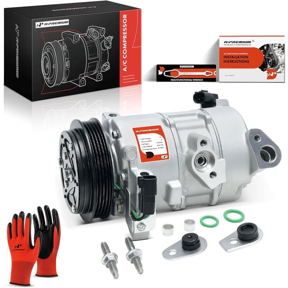 A-Premium Air Conditioner AC Compressor with Clutch Compatible with Ford Mustang 2015-2021 L4 2.3L
