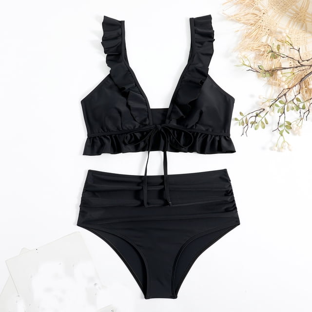 Trajes de baño para mujer, Trajes de baño para mujer, Traje de baño de mujer de nueva moda con abertura, Traje de baño bikini casual para mujer