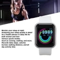 thumbnail image 3 of Montre Intelligente Traqueur de Mise en Forme, Réveil Montre Intelligente de Sport Guidage de Respiration Rappel de Sédentarité pour Hommes pour Système IOS Noir,Argent Blanc,Brun Rose,Blanc Noir, 3 of 7