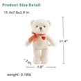 thumbnail image 2 of Oso de peluche Adorlynetty de 29 cm con muñeco de peluche en forma de corazón, color blanco, 2 of 7