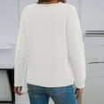 thumbnail image 6 of AUNVITO Womens Round Neck Sweaters Pullover Cozy Long Sleeve Front Bow Tie Knitted Tops Casual Fall Winter Outfits, 6 of 9